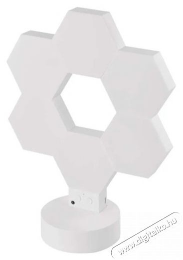 Emos GoSmart Hexagon fehér, 6 részből álló, RGBIC dimmelhető, WiFi LED asztali lámpa Háztartás / Otthon / Kültér - Világítás / elektromosság - Asztali lámpa - 507204