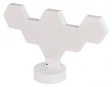 Emos GoSmart Hexagon fehér, 6 részből álló, RGBIC dimmelhető, WiFi LED asztali lámpa Háztartás / Otthon / Kültér - Világítás / elektromosság - Asztali lámpa - 507204