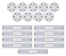 Emos GoSmart Lines fehér, 9 részből álló, 34 W, RGBIC dimmelhető, WiFi LED lámpa Fotó-Videó kiegészítők - Lámpa - LED lámpa - 507213