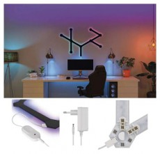 Emos GoSmart Lines fekete, 9 részből álló, 34 W, RGBIC dimmelhető, WiFi LED lámpa Fotó-Videó kiegészítők - Lámpa - LED lámpa - 507214