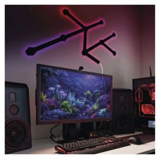 Emos GoSmart Lines fekete, 9 részből álló, 34 W, RGBIC dimmelhető, WiFi LED lámpa Fotó-Videó kiegészítők - Lámpa - LED lámpa - 507214