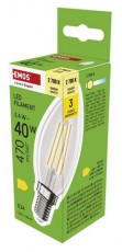 Emos ZF3D22 E14/3,4 W (40 W)/470 lm/meleg fehér filament gyertya LED izzó Háztartás / Otthon / Kültér - Világítás / elektromosság - E14 foglalatú izzó - 507312