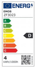 Emos ZF3D23 E14/3,4 W (40 W)/470 lm/természetes fehér filament gyertya LED izzó Háztartás / Otthon / Kültér - Világítás / elektromosság - E14 foglalatú izzó - 507313