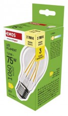 Emos ZF5D52 E27/7,8 W (75 W)/1060 lm/meleg fehér filament A60 LED izzó Háztartás / Otthon / Kültér - Világítás / elektromosság - E27 foglalatú izzó - 507309