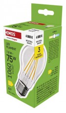 Emos ZF5D53 E27/7,8 W (75 W)/1060 lm/természetes fehér filament A60 LED izzó Háztartás / Otthon / Kültér - Világítás / elektromosság - E27 foglalatú izzó - 507310