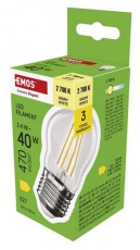 Emos ZF6D22 E27/3,4 W (40 W)/470 lm/meleg fehér filament mini globe LED izzó Háztartás / Otthon / Kültér - Világítás / elektromosság - E27 foglalatú izzó - 507833