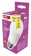 Emos ZQ5E61 A60 E27/13 W (100 W)/1521 lm/meleg fehér classic LED izzó Háztartás / Otthon / Kültér - Világítás / elektromosság - E27 foglalatú izzó - 507840