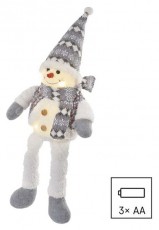 Emos DCFW02 31 cm, 3× AA beltéri meleg fehér LED karácsonyi ülő hóember Háztartás / Otthon / Kültér - Világítás / elektromosság - Hangulat teremtő világítás - 508852