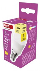 Emos ZQ1D11 E14/2,5 W (32 W)/350 lm/meleg fehér classic mini globe LED izzó Háztartás / Otthon / Kültér - Világítás / elektromosság - E14 foglalatú izzó - 508759