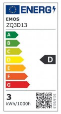 Emos ZQ3D13 Classic 2,5W 350lm E14 természetes fehér LED gyertya izzó Háztartás / Otthon / Kültér - Világítás / elektromosság - E14 foglalatú izzó - 508756