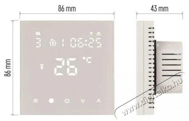 Emos GoSmart P56201UF Digitális szobatermosztát padlófűtéshez WiFi-vel Háztartás / Otthon / Kültér - Okos otthon - Termosztát - 508082