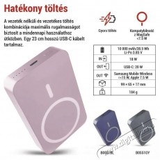 Emos WI 1046, 10 000 mAh, 20 W+Wireless, lazac powerbank Mobil / Kommunik&aacute;ci&oacute; / Smart - Powerbank / K&uuml;lső akkumul&aacute;tor &eacute;s t&ouml;ltő - 513835