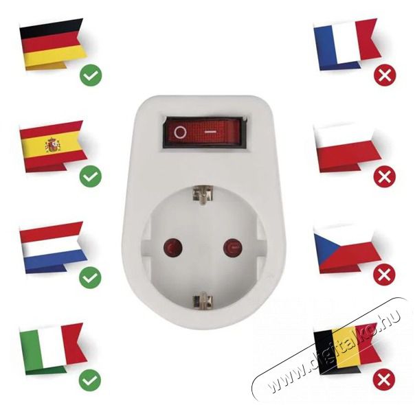 Emos P00262 kapcsol&oacute;s aljzat h&aacute;l&oacute;zati eloszt&oacute; H&aacute;ztart&aacute;s / Otthon / K&uuml;lt&eacute;r - Vil&aacute;g&iacute;t&aacute;s / elektromoss&aacute;g - H&aacute;l&oacute;zati eloszt&oacute; / hosszabb&iacute;t&oacute; / adapter - 514895