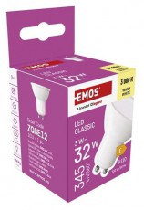 Emos ZQ8E12 classic MR16 3W 345 lm GU10 LED izzó Háztartás / Otthon / Kültér - Világítás / elektromosság - GU10 foglalatú izzó - 514865