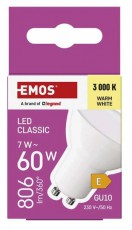 Emos ZQ8E42 classic MR16 7W 806 lm GU10 LED izzó Háztartás / Otthon / Kültér - Világítás / elektromosság - GU10 foglalatú izzó - 514862