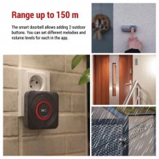Emos GoSmart P5735SS Otthoni vezeték nélküli csengő WiFi-vel Háztartás / Otthon / Kültér - Lakásfelszerelés - Csengő - 519378