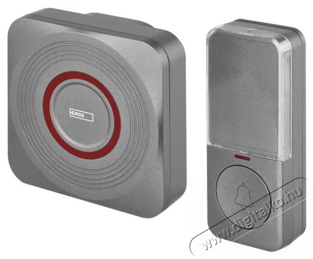 Emos GoSmart P5735SS Otthoni vezeték nélküli csengő WiFi-vel Háztartás / Otthon / Kültér - Lakásfelszerelés - Csengő - 519378
