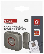 Emos GoSmart P5735SS Otthoni vezeték nélküli csengő WiFi-vel Háztartás / Otthon / Kültér - Lakásfelszerelés - Csengő - 519378