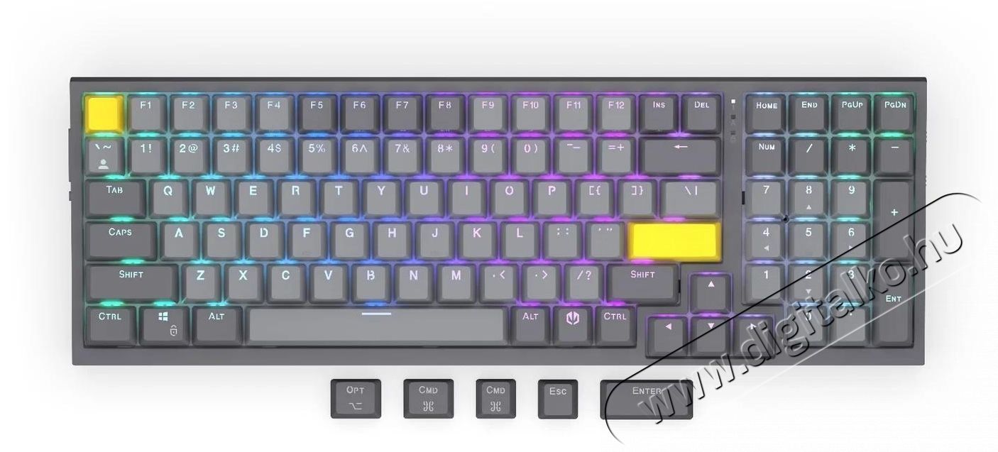 Endorphs Celeris 1800 - US gamer billentyűzet Iroda &eacute;s sz&aacute;m&iacute;t&aacute;stechnika - Billentyűzet / billentyűzet szett - Vezet&eacute;k n&eacute;lk&uuml;li - 535177