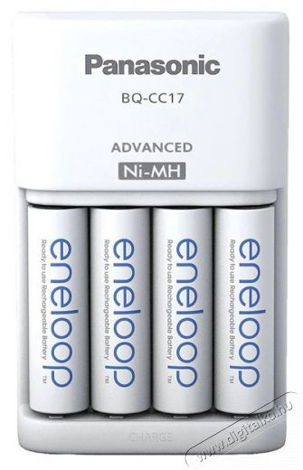 ENELOOP Panasonic K-KJ17MCC40E AA 2000mAh akkutöltő +4xAA akku Akkuk és töltők - Elem méretű akku és töltő - Szettben - 456028