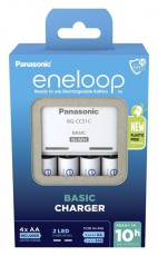 ENELOOP Panasonic K-KJ51MCD40E AA 2000mAh akkutöltő +4xAA akku Akkuk és töltők - Elem méretű akku és töltő - Szettben - 456027