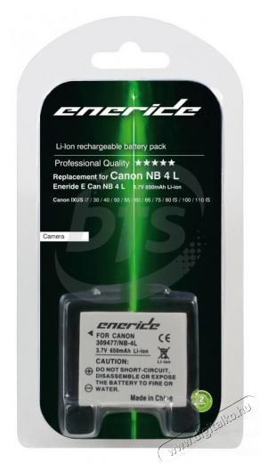 Eneride Canon NB-4L Helyettesítő Li-ion akkumulátor Akkuk és töltők - Li-ion akkumulátor és töltő (utángyártott) - Akku - 262930