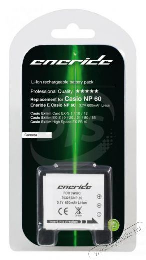 Eneride Casio NP-60 Helyettesítő Li-ion akkumulátor (600 mAh) Akkuk és töltők - Li-ion akkumulátor és töltő (utángyártott) - Akku - 262942