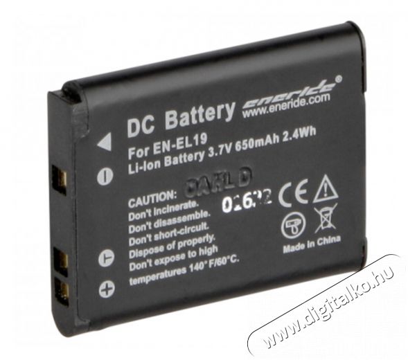 Eneride Nikon EN-EL19 Helyettesítő Li-ion akkumulátor (600 mAh) Akkuk és töltők - Li-ion akkumulátor és töltő (utángyártott) - Akku - 262958