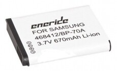 Eneride Samsung SLB-70A Helyettesítő Li-ion akkumulátor Akkuk és töltők - Li-ion akkumulátor és töltő (utángyártott) - Akku - 262975