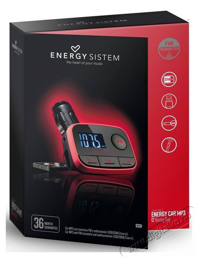 Energy Sistem EN 391233 Car Transmitter F2 - racing red Újdonságok - Új termékek - 326220