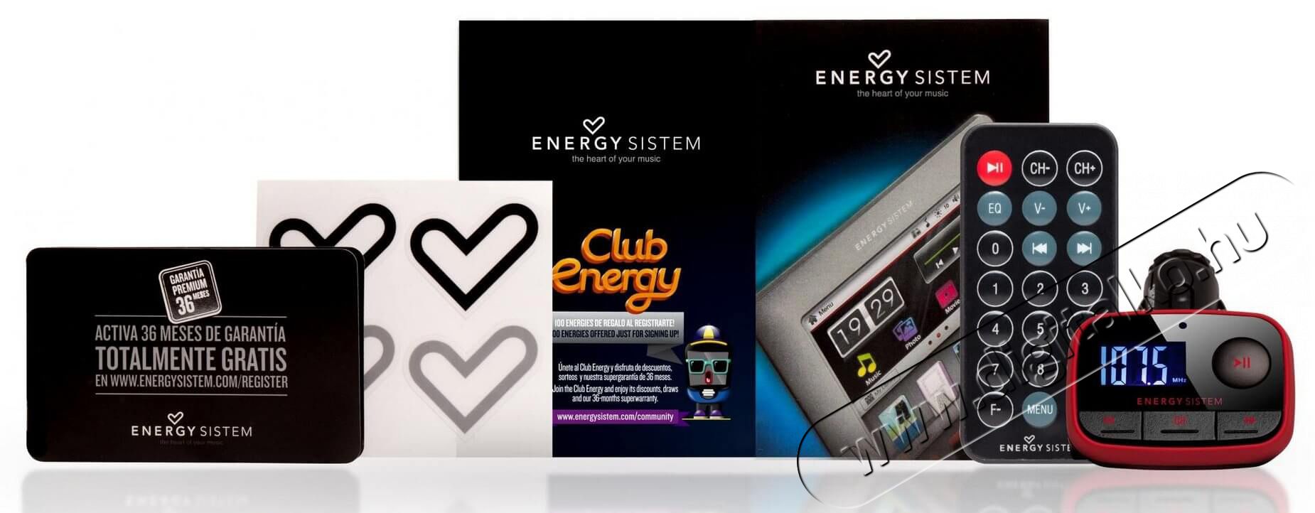 Energy Sistem EN 391233 Car Transmitter F2 - racing red Újdonságok - Új termékek - 326220