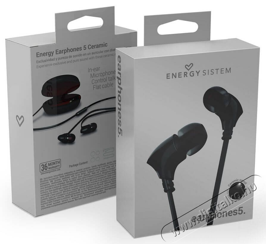 Energy Sistem EN 444762 Earphones 5 kerámia házas mikrofonos fülhallgató Újdonságok - Új termékek - 367524