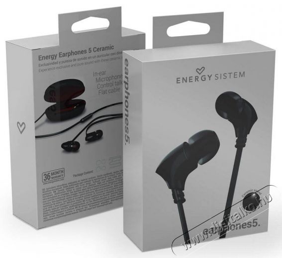 Energy Sistem EN 444762 Earphones 5 kerámia házas mikrofonos fülhallgató Újdonságok - Új termékek - 367524