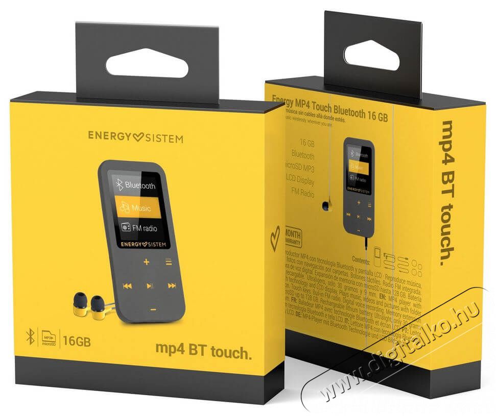Energy Sistem EN 447220 Touch Amber 16GB Bluetooth MP4 lejátszó Újdonságok - Új termékek - 367507
