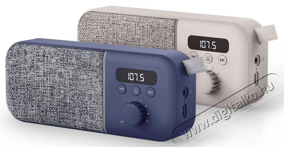 Energy Sistem EN 449958 Fabric Box Radio Bluetooth rádió - tengerészkék  Audio-Video / Hifi / Multimédia - Rádió / órás rádió - Hordozható, zseb-, táska rádió - 367504