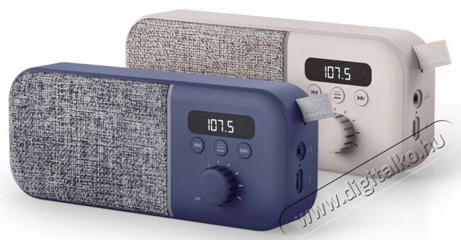 Energy Sistem EN 449958 Fabric Box Radio Bluetooth rádió - tengerészkék  Audio-Video / Hifi / Multimédia - Rádió / órás rádió - Hordozható, zseb-, táska rádió - 367504