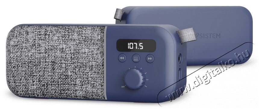 Energy Sistem EN 449958 Fabric Box Radio Bluetooth rádió - tengerészkék  Audio-Video / Hifi / Multimédia - Rádió / órás rádió - Hordozható, zseb-, táska rádió - 367504
