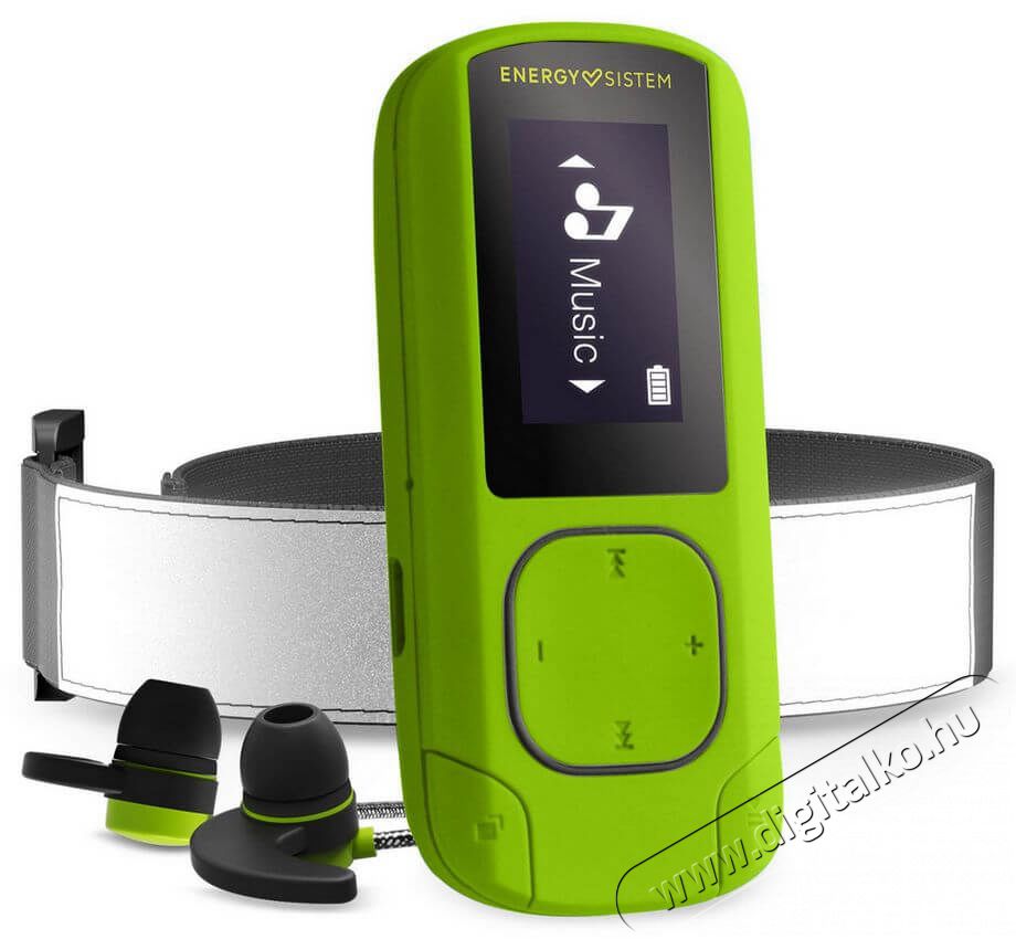Energy Sistem EN 447244 Clip Sport Bluetooth-os 16GB zöld MP3 lejátszó Újdonságok - Új termékek - 367508