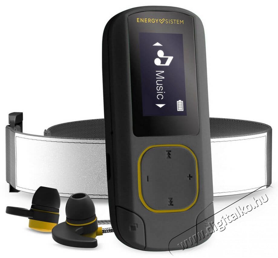 Energy Sistem EN 448272 Clip Sport Bluetooth-os 16GB fekete/borostyán MP3 lejátszó Audio-Video / Hifi / Multimédia - Hordozható CD / DVD / Multimédia készülék - MP3/MP4 lejátszó - 367509