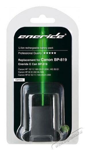 Eneride Canon BP-819 Helyettesítő Li-ion akkumulátor (2000 mAh) Akkuk és töltők - Li-ion akkumulátor és töltő (utángyártott) - Akku - 262939