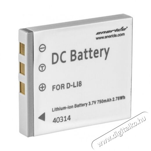 Eneride PENTAX D-LI8 utángyártott akku (750mAh) Akkuk és töltők - Li-ion akkumulátor és töltő (utángyártott) - Akku - 318620