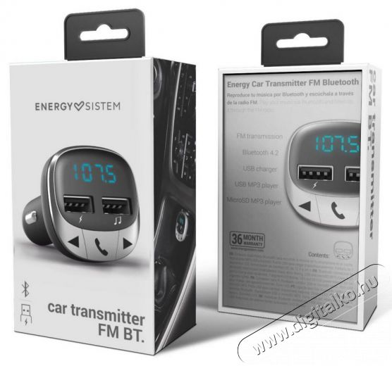 Energy Sistem EN 448265 Bluetooth FM transzmitter Autóhifi / Autó felszerelés - FM transzmitter / modulátor - 367516