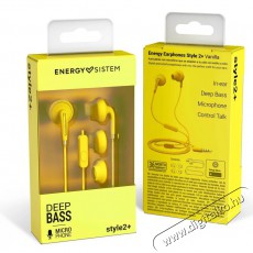 Energy Sistem EN 447183 Earphones Style 2+ Vanilla mikrofonos sárga fülhallgató Audio-Video / Hifi / Multimédia - Fül és Fejhallgatók - Fülhallgató mikrofonnal / headset - 385227