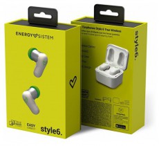 Energy Sistem EN 447329 Earphones Style 6 True Wireless Bluetooth fehér fülhallgató Audio-Video / Hifi / Multimédia - Fül és Fejhallgatók - Fülhallgató mikrofonnal / headset - 393614