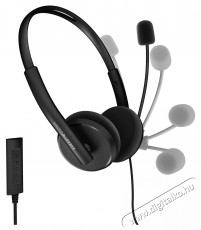 Energy Sistem EN 452026 Office 2+ fekete irodai headset Mobil / Kommunikáció / Smart - Mobiltelefon kiegészítő / tok - Headset - 385477