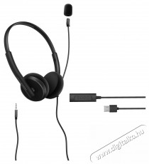 Energy Sistem EN 452026 Office 2+ fekete irodai headset Mobil / Kommunikáció / Smart - Mobiltelefon kiegészítő / tok - Headset - 385477