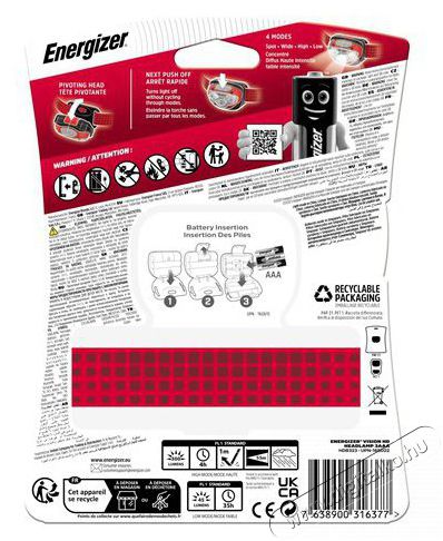 Energizer VISION HD FEJL&Aacute;MPA H&aacute;ztart&aacute;s / Otthon / K&uuml;lt&eacute;r - Vil&aacute;g&iacute;t&aacute;s / elektromoss&aacute;g - Zsebl&aacute;mpa / eleml&aacute;mpa - 499393