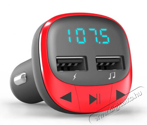 Energy Sistem EN 448258 FM transzmitter - piros Autóhifi / Autó felszerelés - FM transzmitter / modulátor - 367515