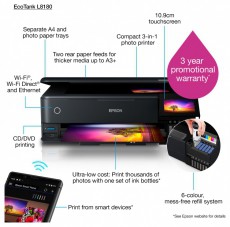 Epson EcoTank L8180 A3+ Színes tintasugaras multifunkciós fotónyomtató Iroda és számítástechnika - Nyomtató - Tintasugaras / fotónyomtató - 395130