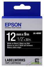 Epson LK4BWV VLEAR BLK/CLEAR 12/9 Iroda és számítástechnika - Címkenyomtató - Szalag címkenyomtatóhoz - 400890